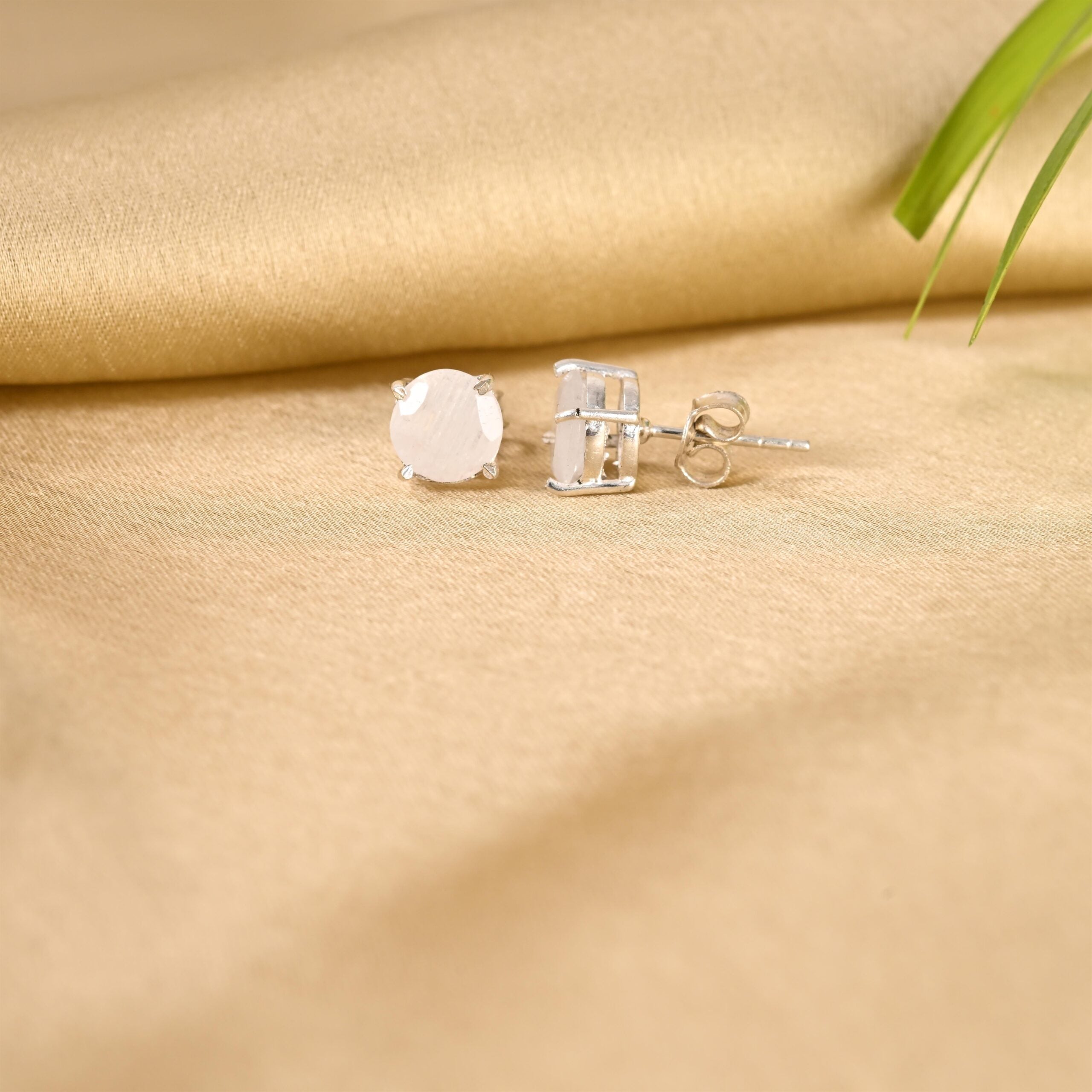 Moonstone Stud Earrings