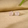 Rose Quartz Stud Earrings