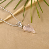 Raw Rose Quartz Pendant