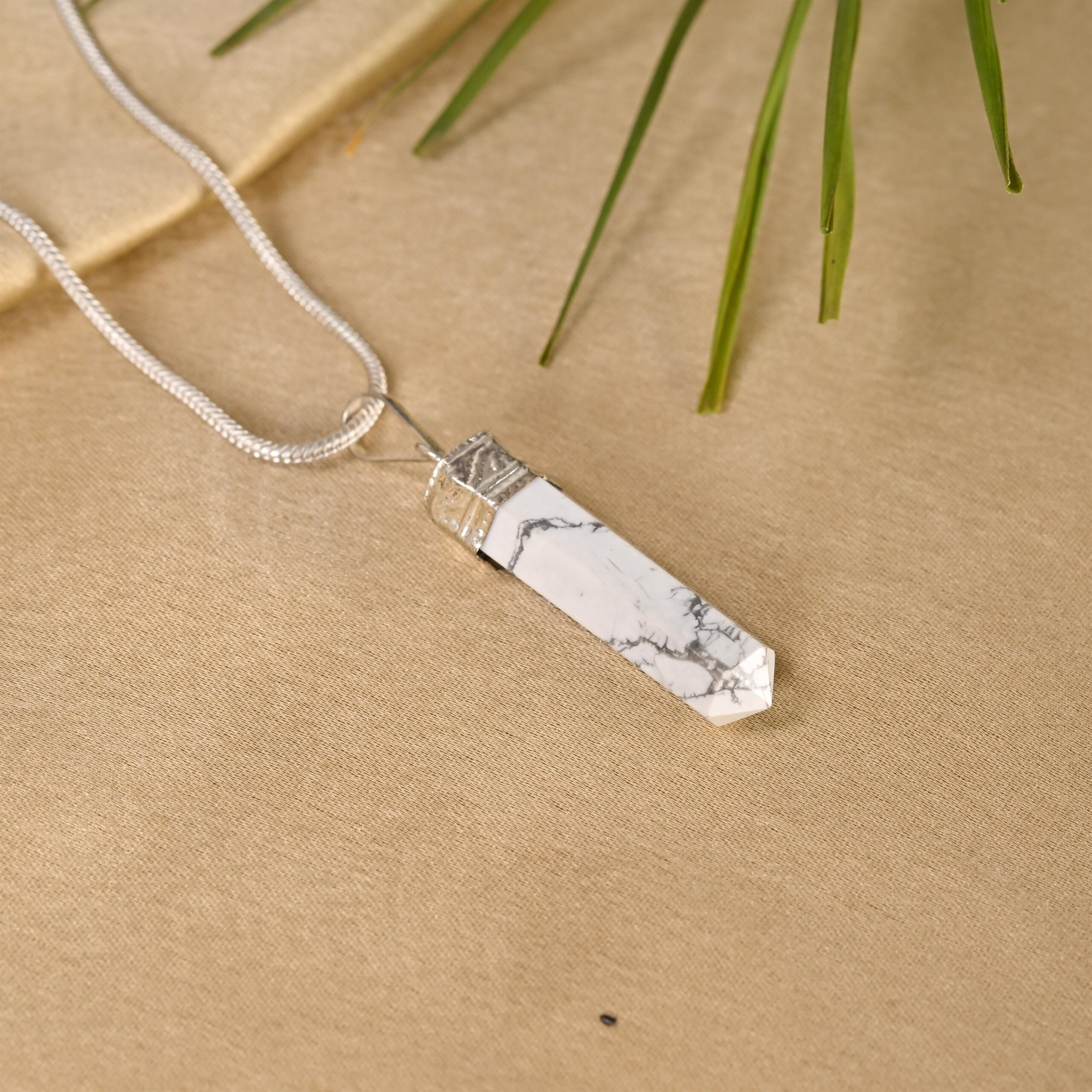 Howlite Pencil Pendant