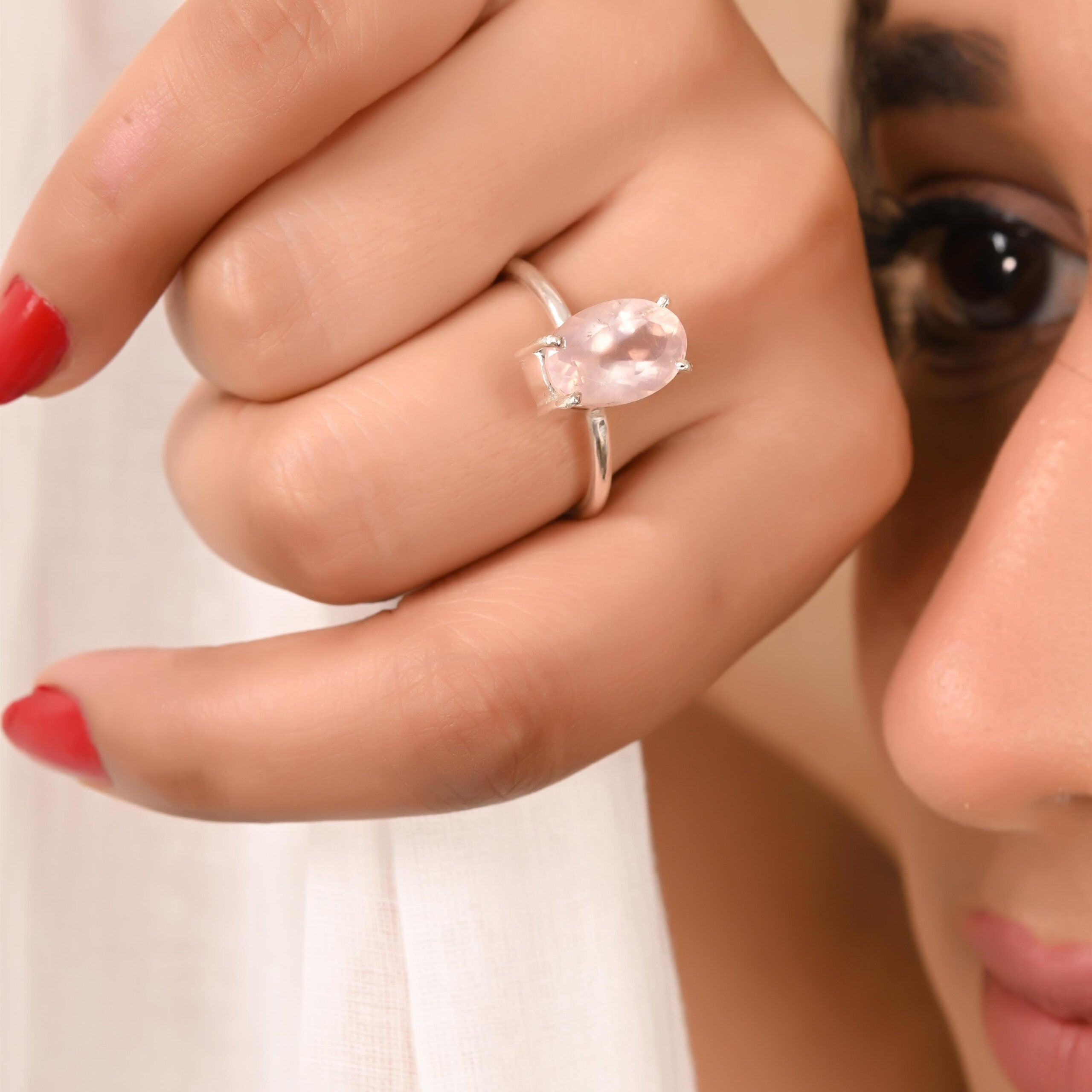 Rose Quartz Ring