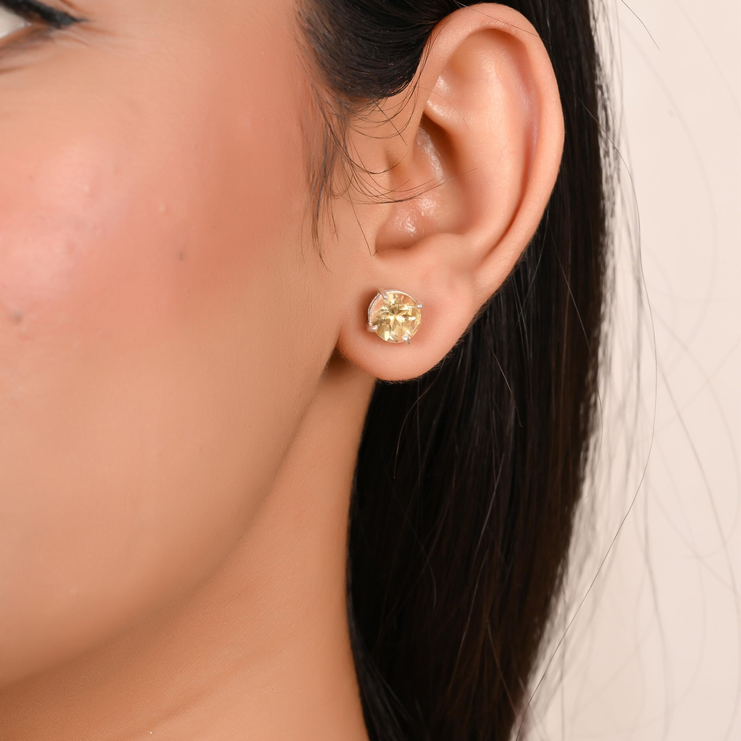 Citrine Stud Earrings