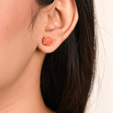 Carnelian Stud Earrings