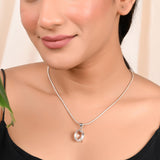 Oval Cut Clear Quartz Pendant
