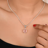 Oval Cut Rose Quartz Pendant