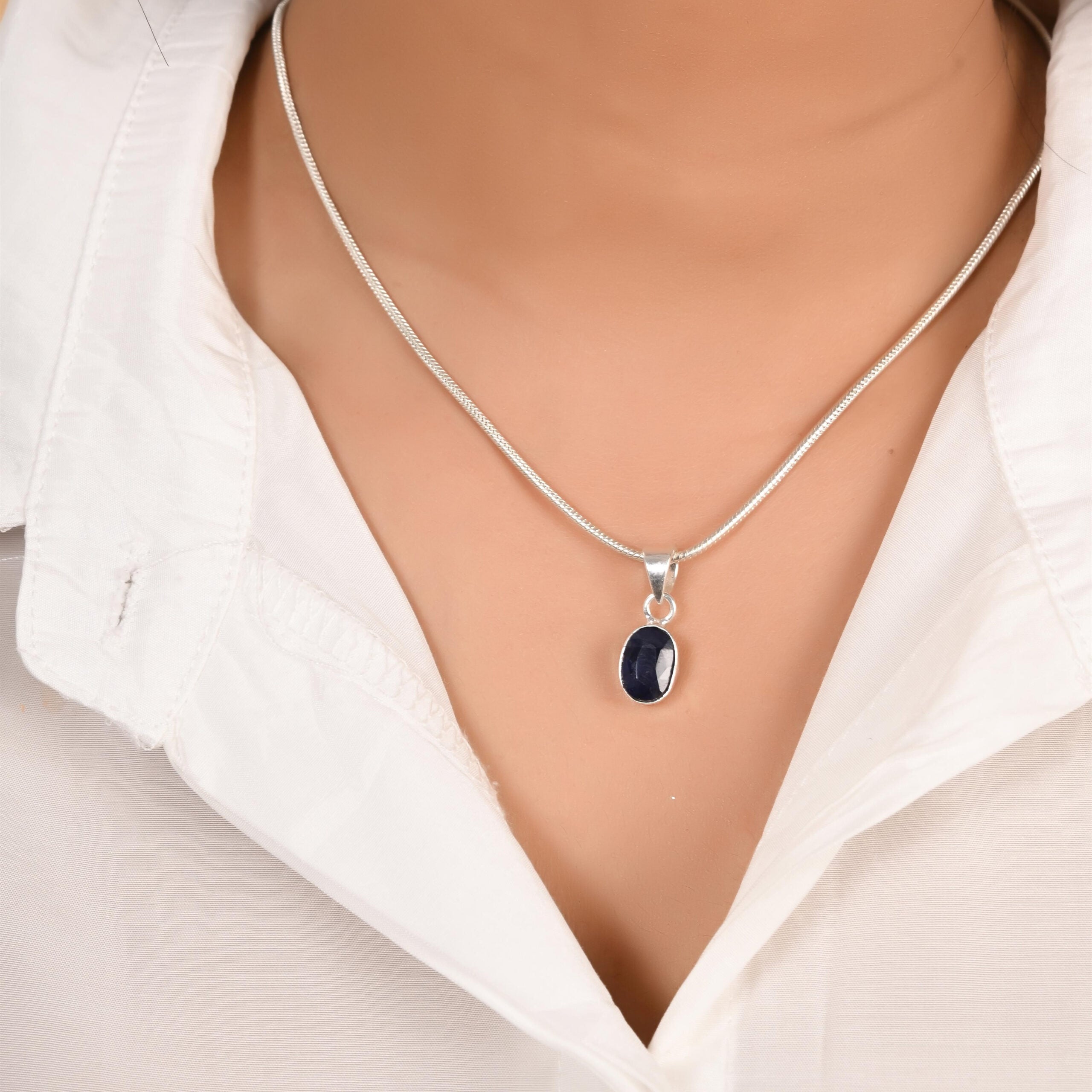 Blue Sapphire Pendant (Neelam)