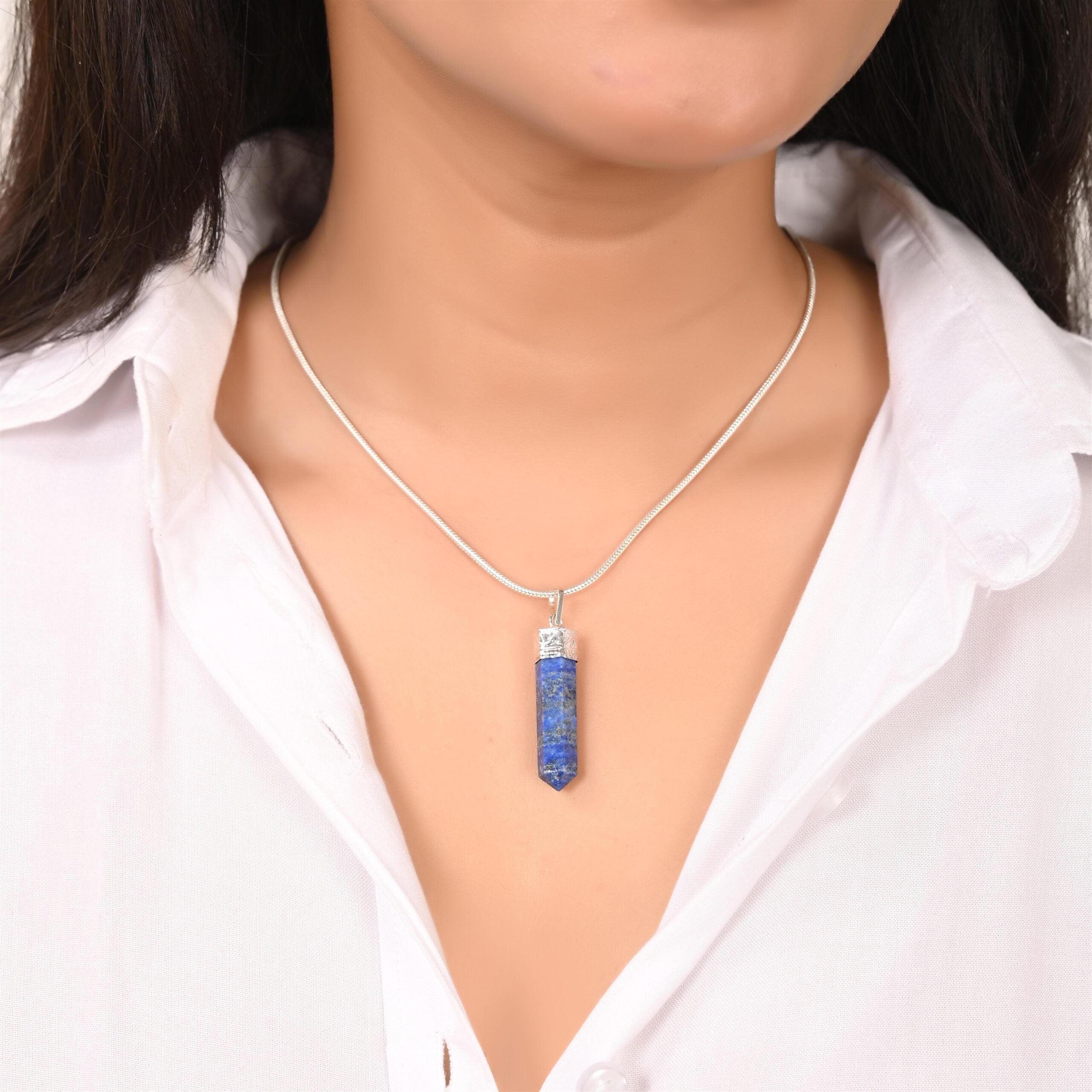 Lapis Lazuli Pencil Pendant