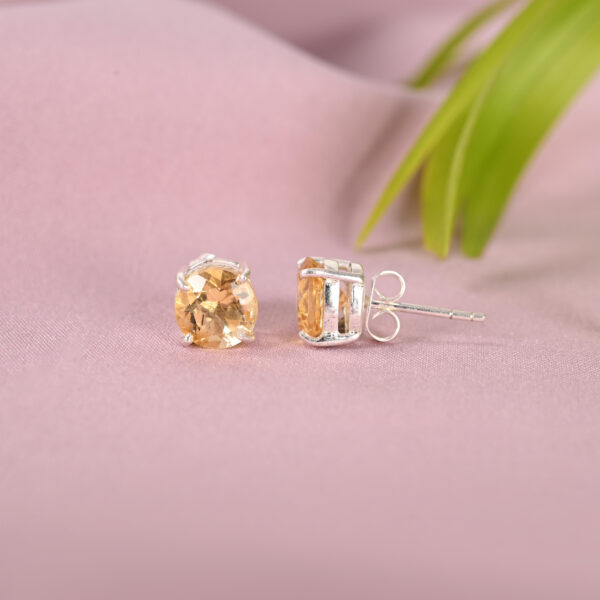 Citrine Stud Earrings - Image 2