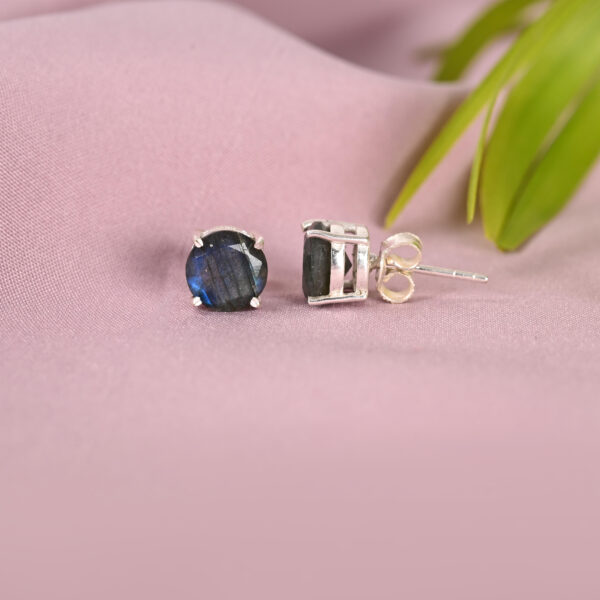 Labradorite Stud Earrings - Image 2
