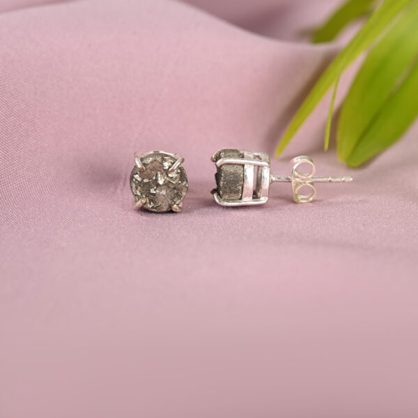 Pyrite Stud Earrings - Image 2