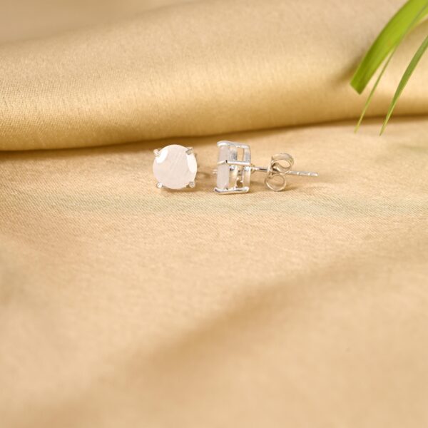 Moonstone Stud Earrings - Image 2