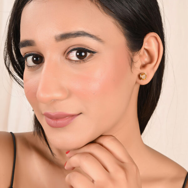 Tiger’s Eye Stud Earrings - Image 5