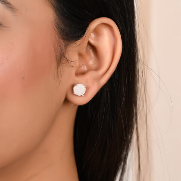 Moonstone Stud Earrings - Image 4