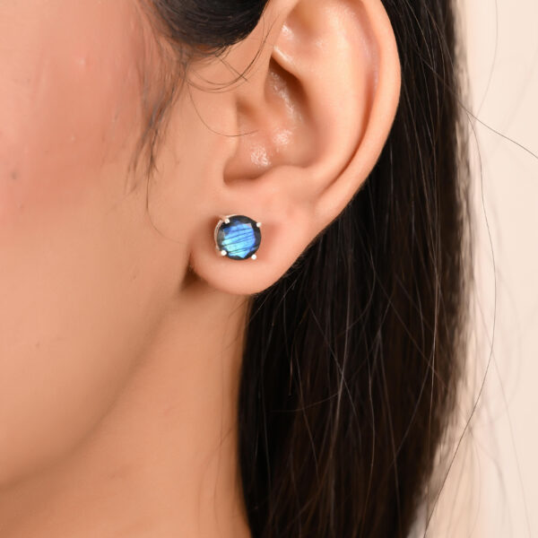 Labradorite Stud Earrings - Image 3