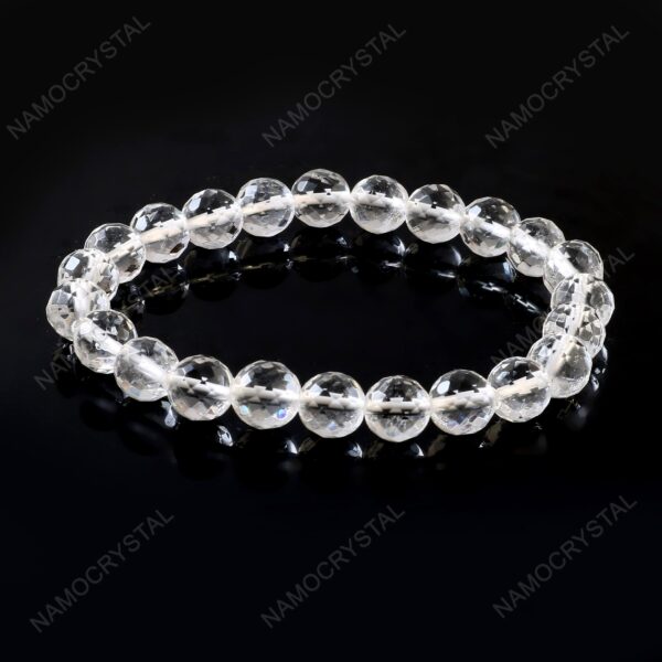 Diamond Cut Clear Quartz Bracelet - Image 2