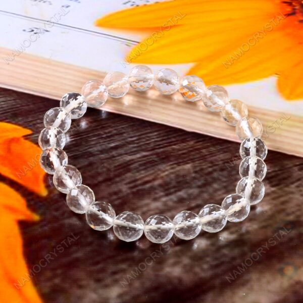 Diamond Cut Clear Quartz Bracelet - Image 3