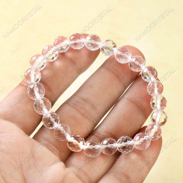 Diamond Cut Clear Quartz Bracelet - Image 5