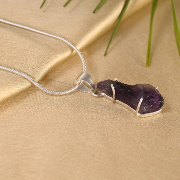 Raw Amethyst Pendant - Image 3