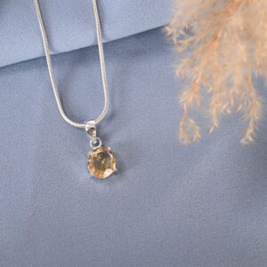 Oval Cut Citrine Pendant