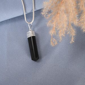 Black Tourmaline Pencil Pendant