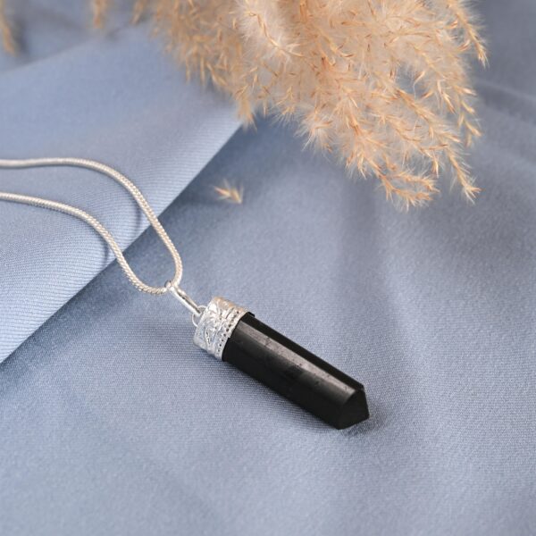 Black Tourmaline Pencil Pendant - Image 2