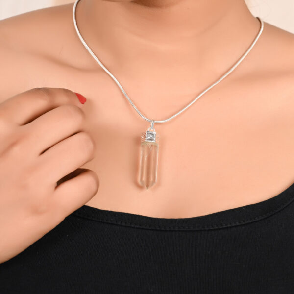 Clear Quartz Pencil Pendant - Image 3