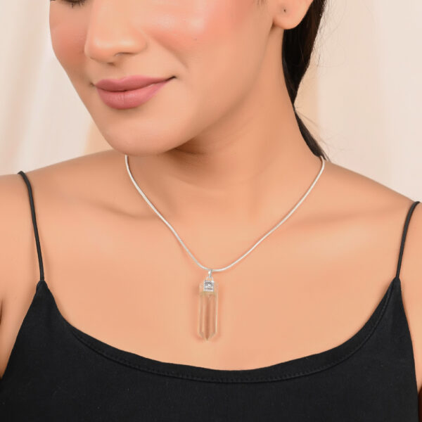 Clear Quartz Pencil Pendant - Image 4