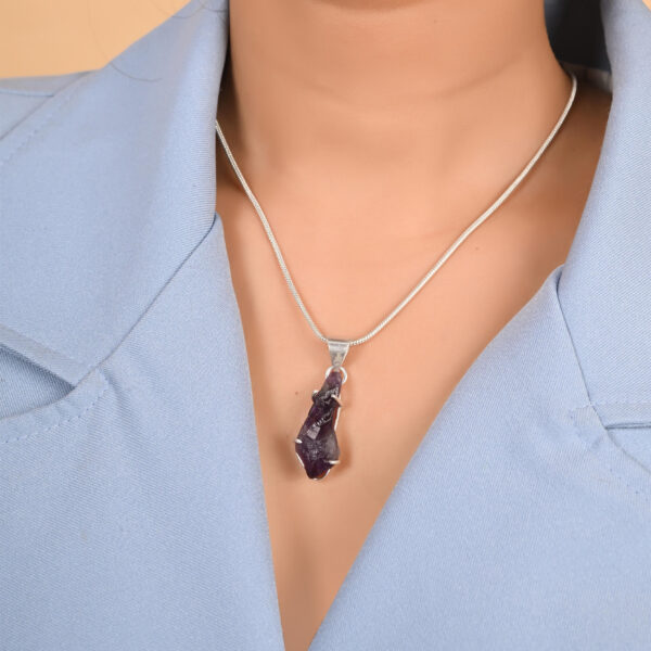 Raw Amethyst Pendant - Image 2