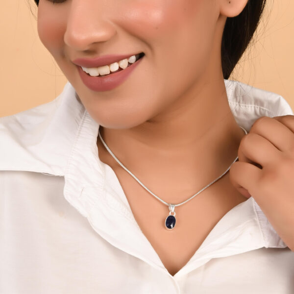 Blue Sapphire Pendant (Neelam) - Image 4