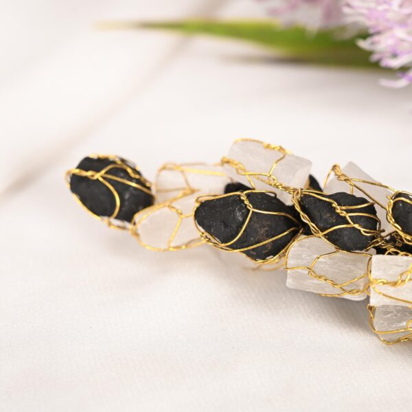 Black Tourmaline and Selenite Hanging - Image 4