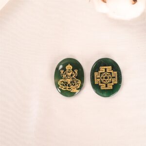 Green Jade Lakshmi Zibu Coin