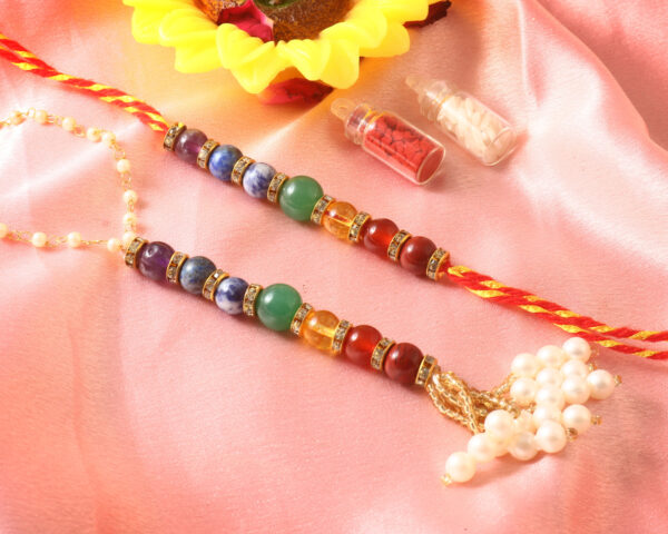 7 Chakra Rakhi for Bhai and Bhabhi - Image 3